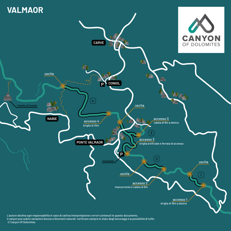 Canyon Val Maor - Mappa
