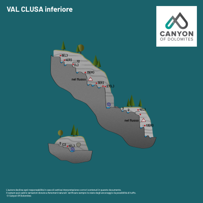 Canyon Val Clusa - Mappa  
