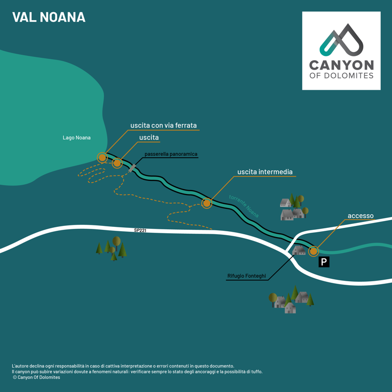 Canyon Val Noana - Mappa