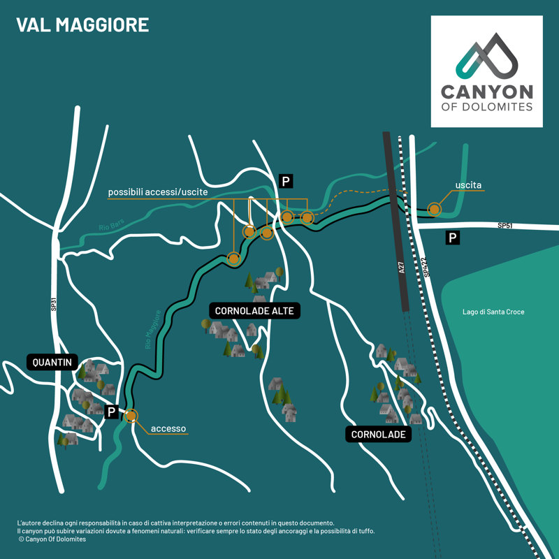 Canyon Val Maggiore - Mappa